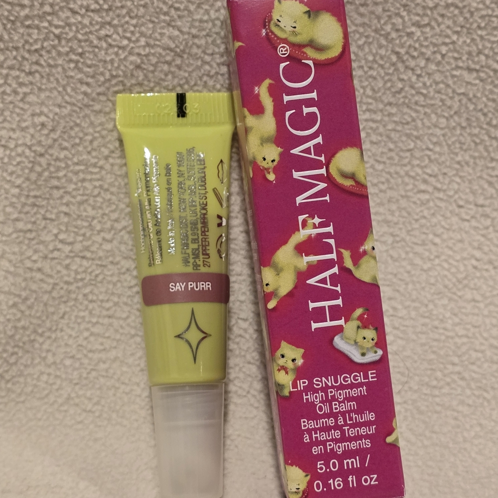 Half Magic Lip Snuggle High Pigment Oil Balm Say Purr, 5ml 0.16oz